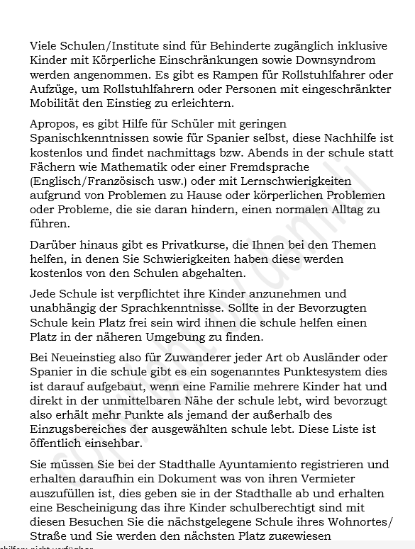 Informationen über Spanien